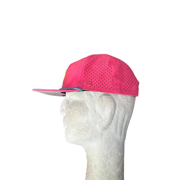 Melin Smiles for Miles Coronado Neon Pink Flat Brim Rope Snapback Hat Cap - Picture 4 of 8